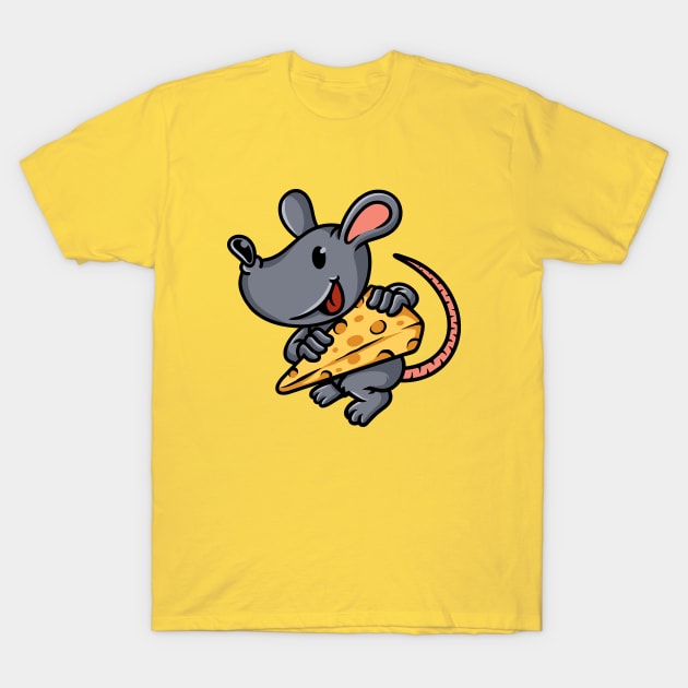 Mouse and Cheese T-Shirt by Tlatous